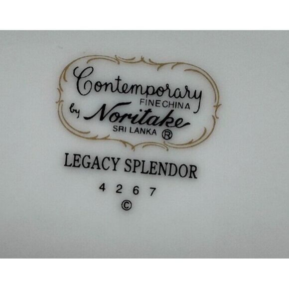 Noritake Legacy Splendor Luncheon Salad Plate 8" 21 cm Platinum Band Porcelain - Picture 6 of 6